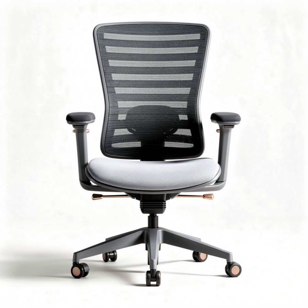Mesh office chair with adjustable lumbar support and ergonomic design 45 x 65 x 95cm