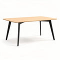 Wooden dining table with black legs 150 x 75 x 75cm suitable for kitchens